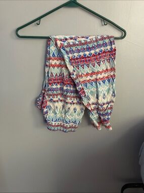 Freestyle Revolution Red, Blue, Cream Geometric Print Pants